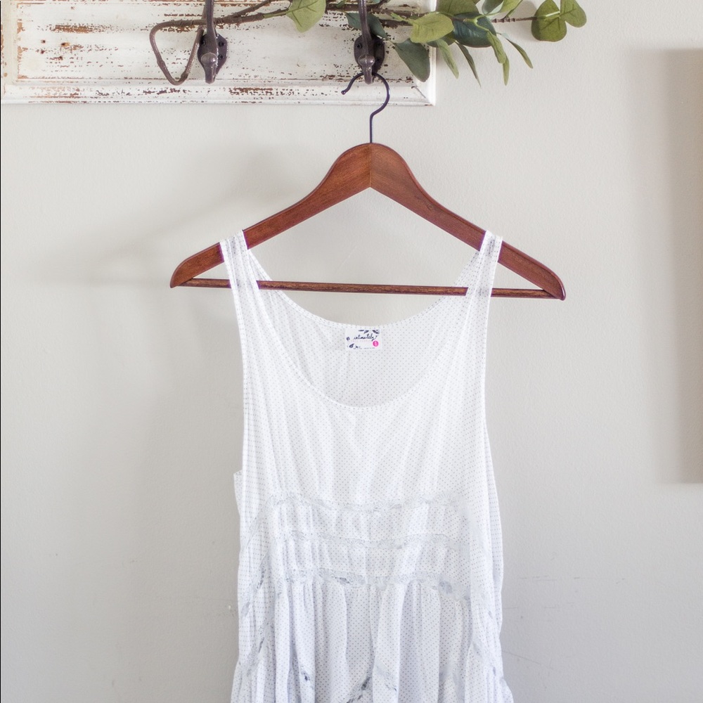 Free people Voile and Lace trapeze slip dress